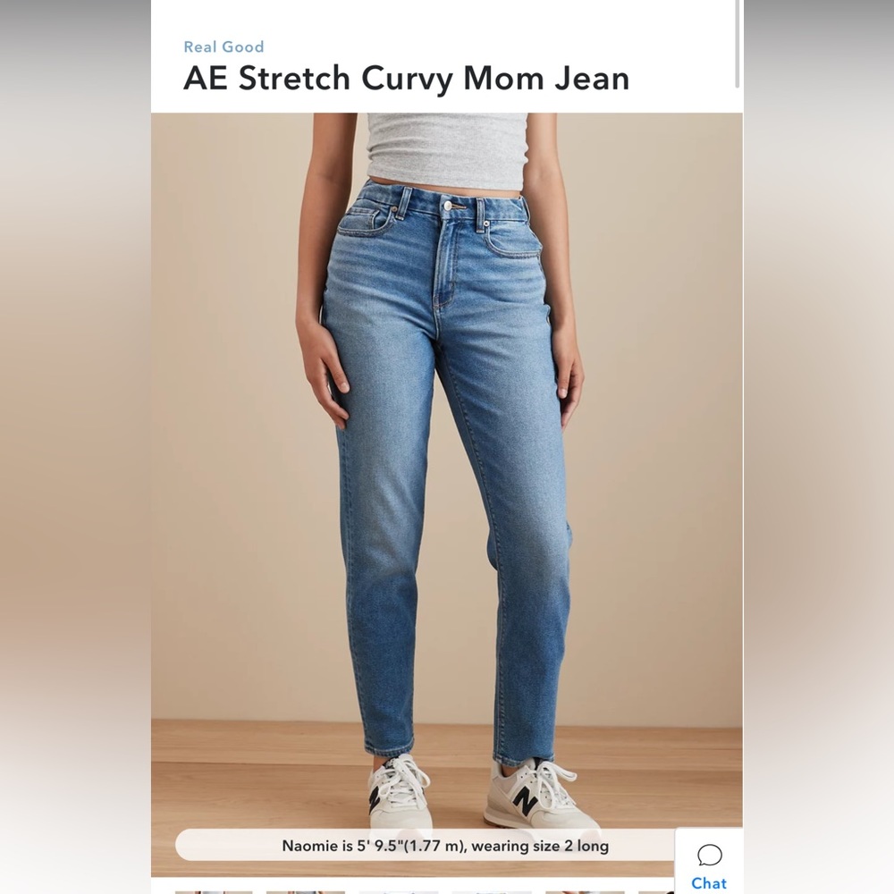 American Eagle curvy short mom jeans